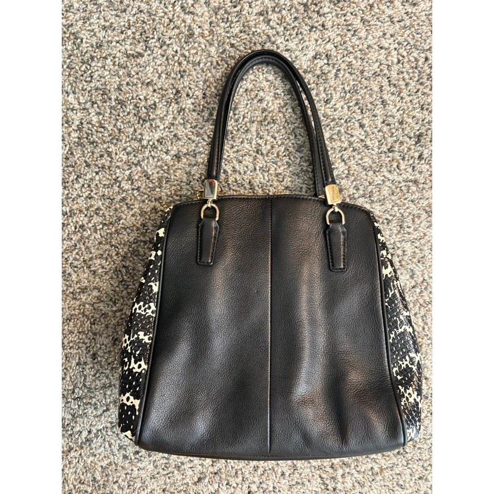 Vintage Coach Minetta Crossbody Satchel, Black Snakeskin Accent - Picture 7 of 16